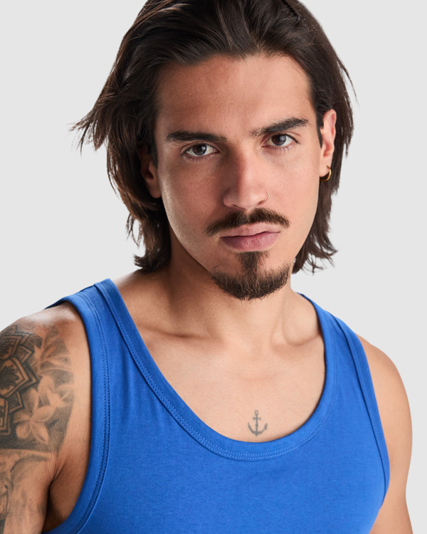 TEXAS TANK TOP T-SHIRT S/L NAVY BLUE
