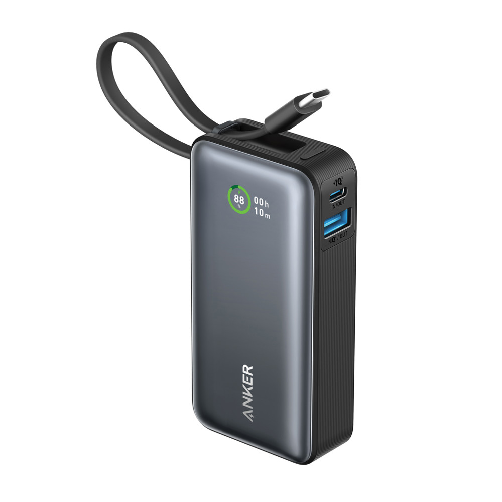 Anker Nano Power Bank 30W, Built-In USB-C Cable