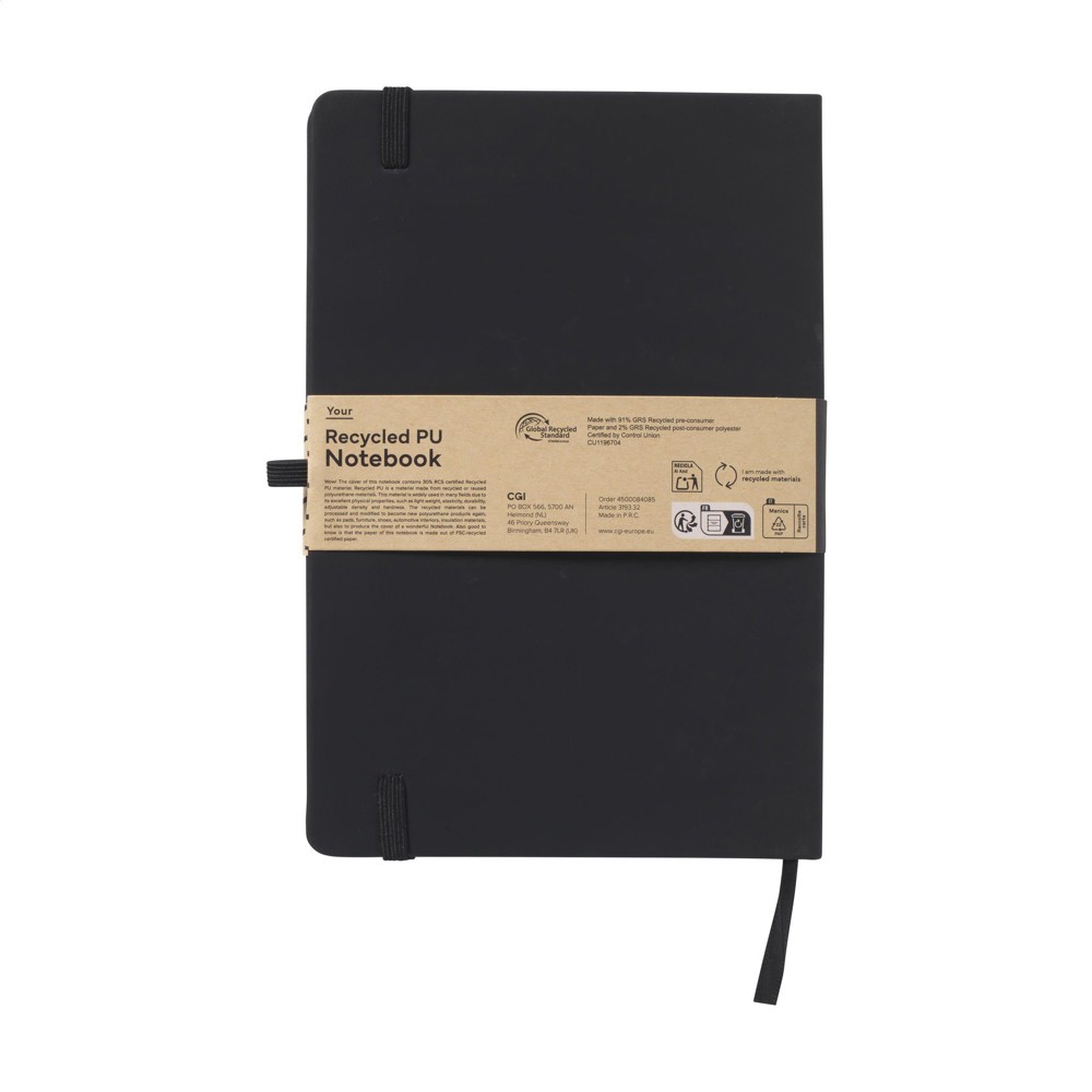 Recycled GRS PU Paper Notebook A5
