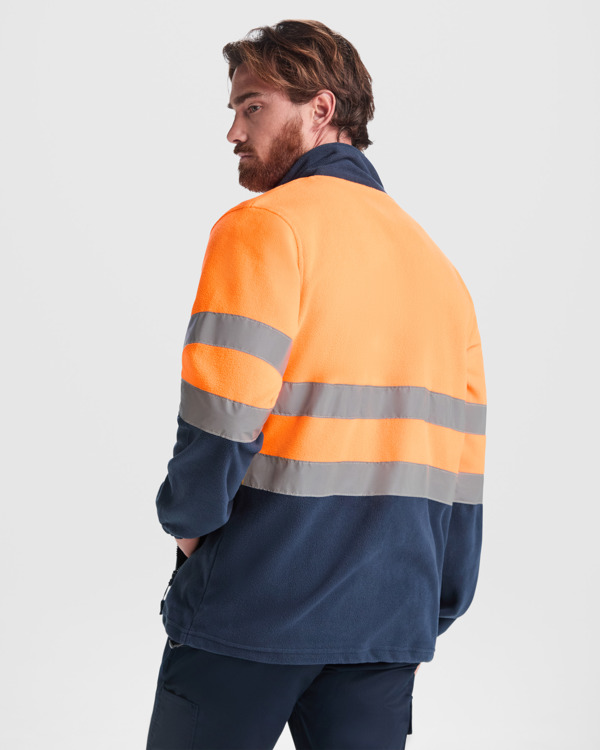 AV ALTAIR FLEECE JACKET S/4XL NAVY BLUE/FLUOR ORANGE