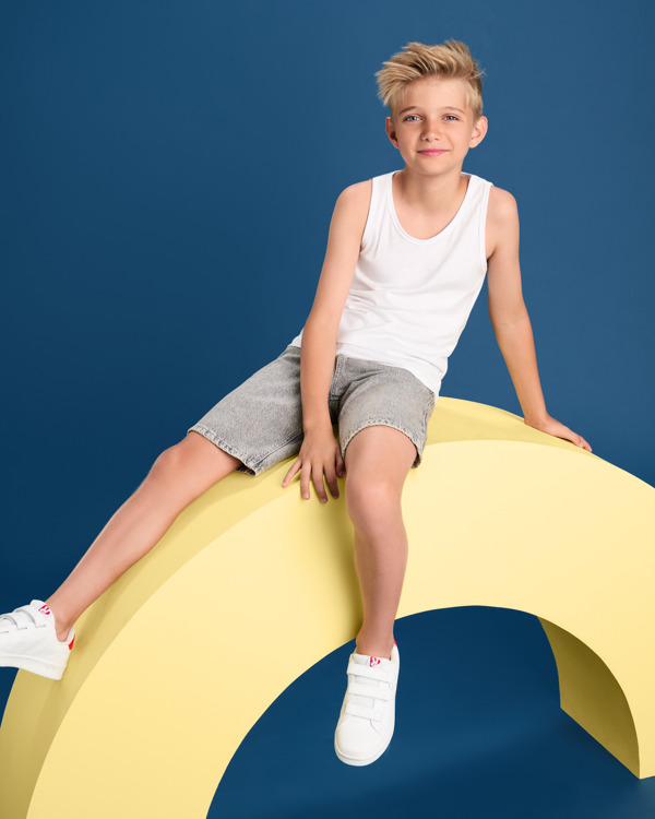 TEXAS TANK TOP T-SHIRT S/L NAVY BLUE