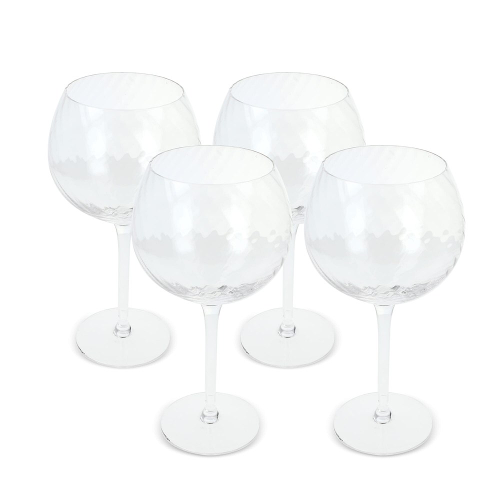 Byon Opacity set of 4 wineglasses with stylish glass pattern 470ml