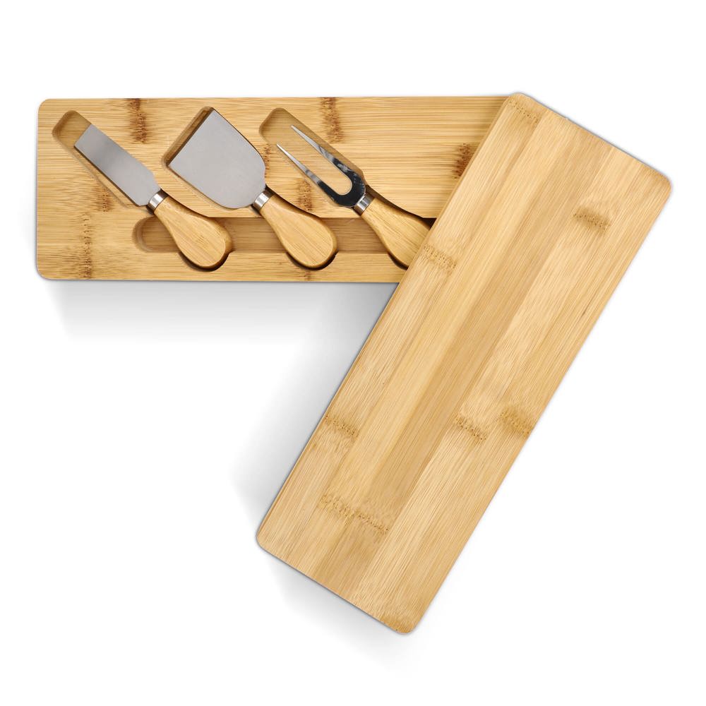 3pc Bamboo cheese serving set