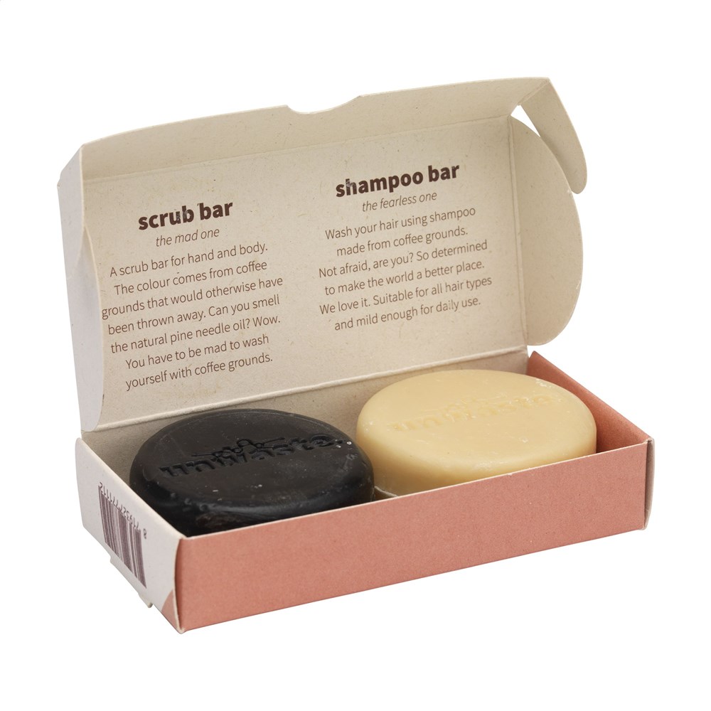 Unwaste Duopack Scrub & Shampoo bar