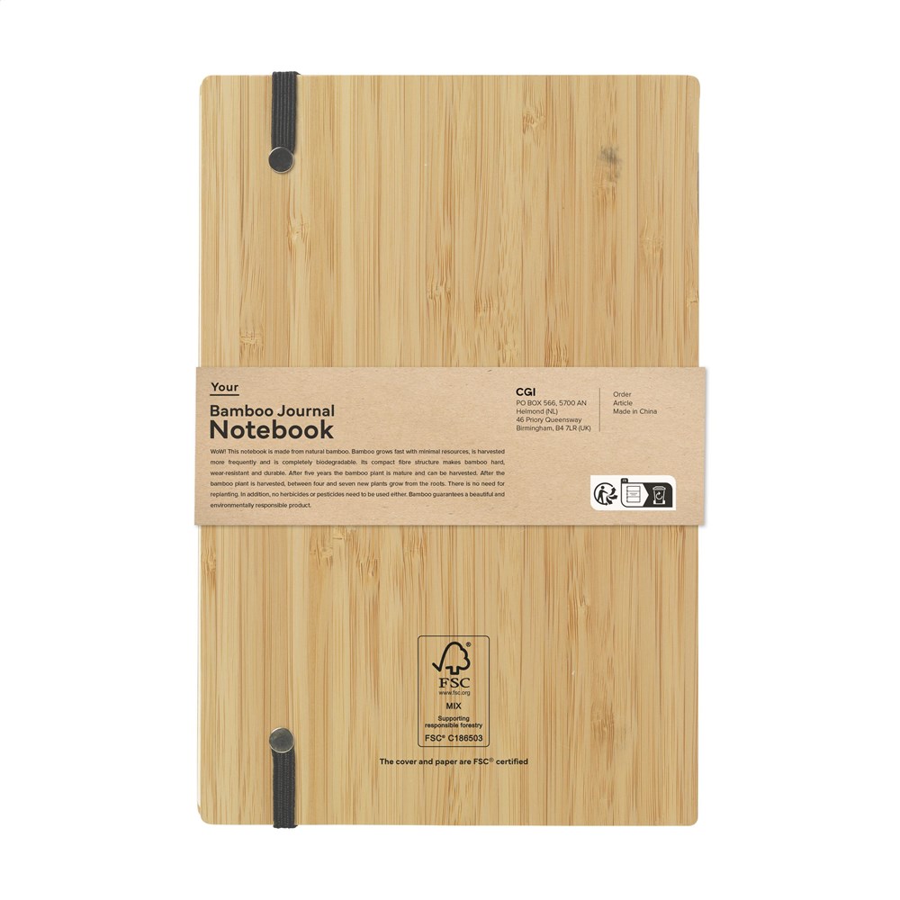 Bamboo Journal Naked Spine Paper Notebook A5