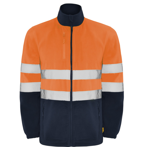 AV ALTAIR FLEECE JACKET S/4XL NAVY BLUE/FLUOR ORANGE