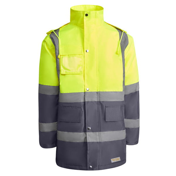 AV MERAK PARKA S/L LEAD/FLUOR YELLOW