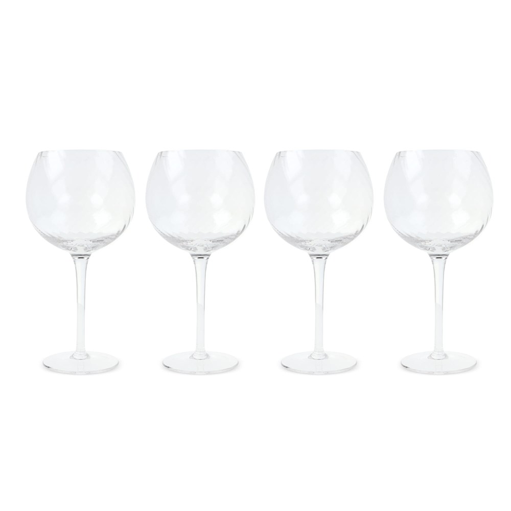 Byon Opacity set of 4 wineglasses with stylish glass pattern 470ml
