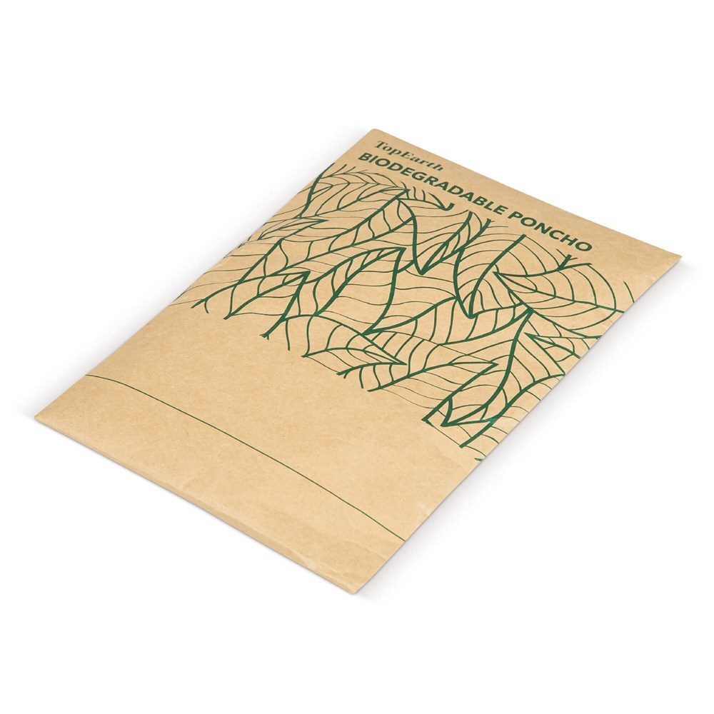 Biodegradable rain poncho
